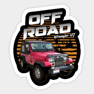 Jeep Wrangler YJ jeep car offroad name Sticker